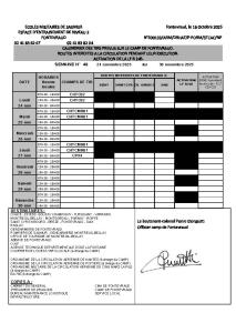 Calendrier route fermées 